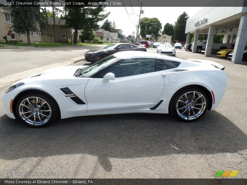 Arctic White / Gray 2017 Chevrolet Corvette Grand Sport Coupe