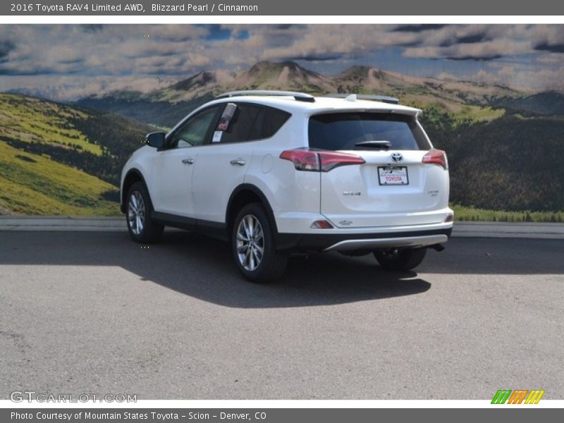 Blizzard Pearl / Cinnamon 2016 Toyota RAV4 Limited AWD