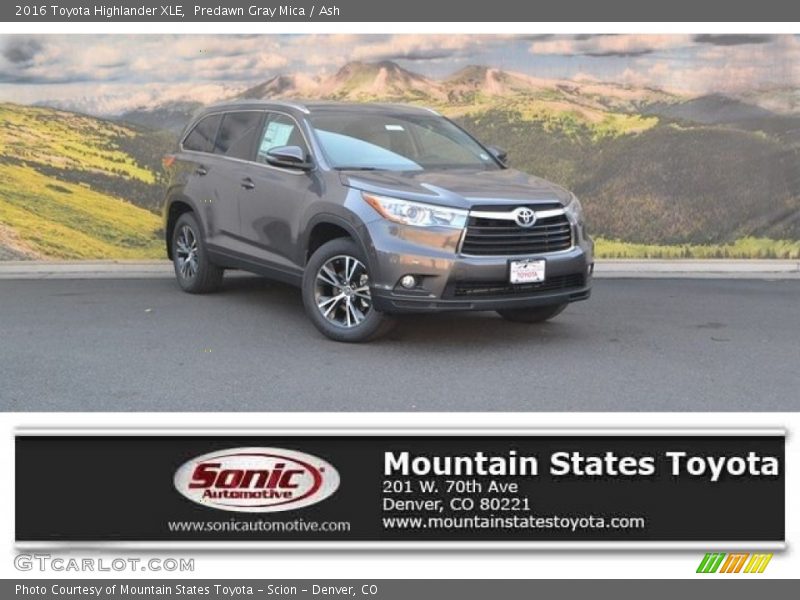 Predawn Gray Mica / Ash 2016 Toyota Highlander XLE