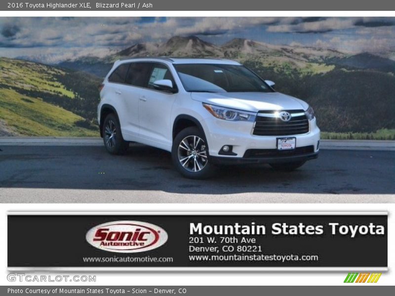 Blizzard Pearl / Ash 2016 Toyota Highlander XLE