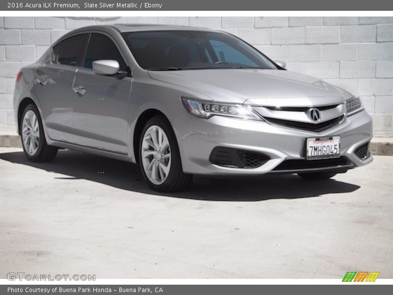 Slate Silver Metallic / Ebony 2016 Acura ILX Premium