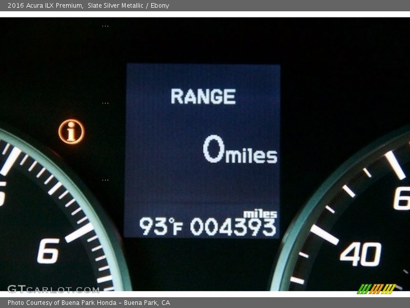 Slate Silver Metallic / Ebony 2016 Acura ILX Premium