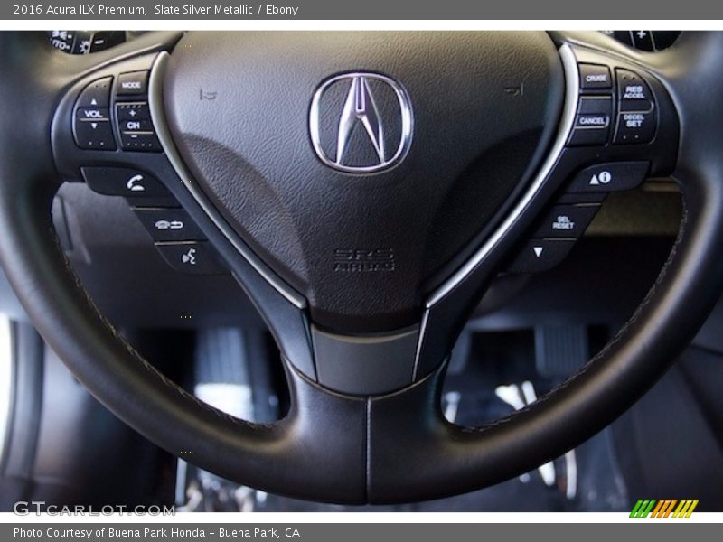Slate Silver Metallic / Ebony 2016 Acura ILX Premium