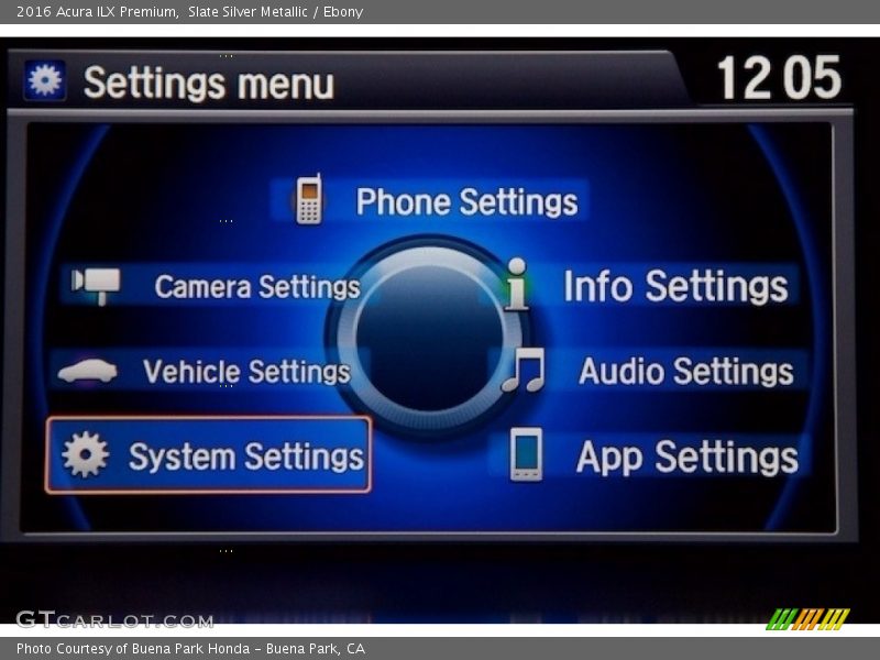 Slate Silver Metallic / Ebony 2016 Acura ILX Premium