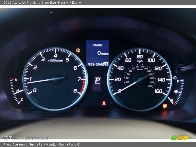 Slate Silver Metallic / Ebony 2016 Acura ILX Premium