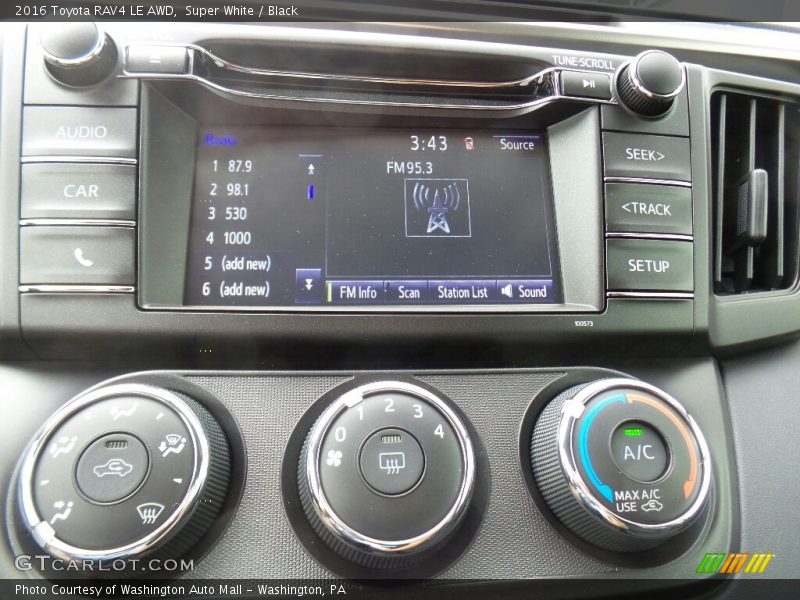 Super White / Black 2016 Toyota RAV4 LE AWD
