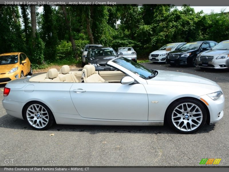 Arctic Metallic / Cream Beige 2008 BMW 3 Series 328i Convertible