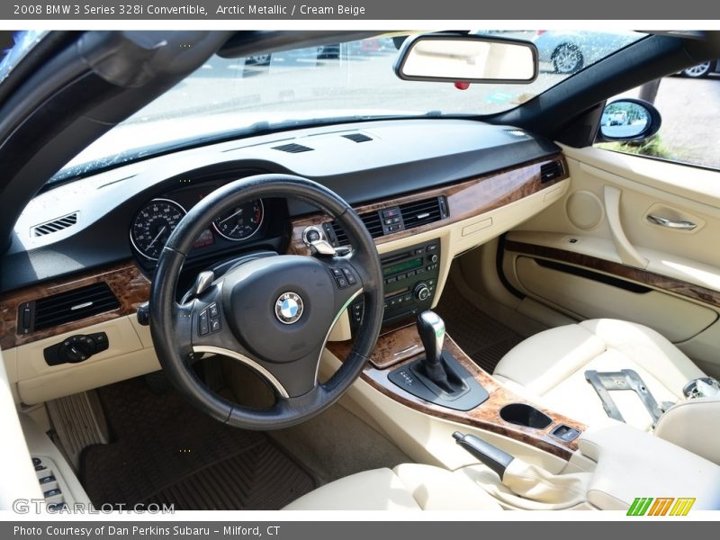 Arctic Metallic / Cream Beige 2008 BMW 3 Series 328i Convertible