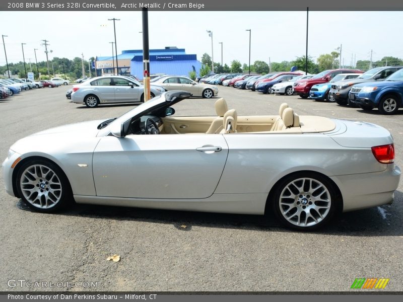 Arctic Metallic / Cream Beige 2008 BMW 3 Series 328i Convertible