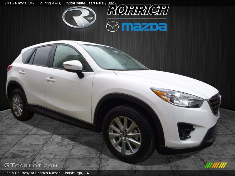 Crystal White Pearl Mica / Black 2016 Mazda CX-5 Touring AWD