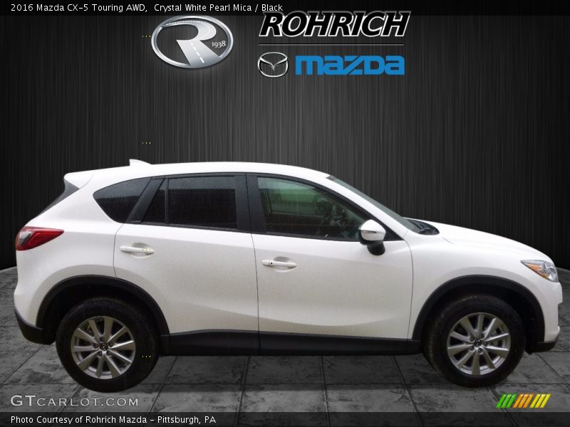 Crystal White Pearl Mica / Black 2016 Mazda CX-5 Touring AWD