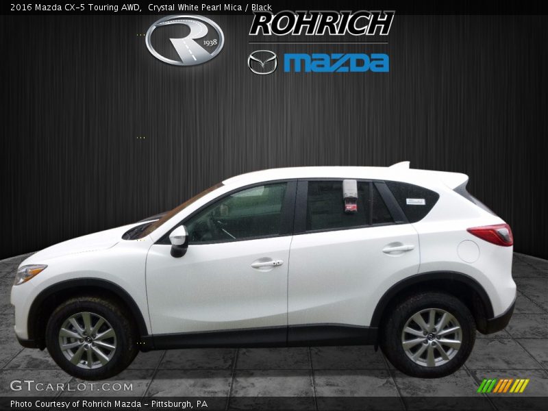 Crystal White Pearl Mica / Black 2016 Mazda CX-5 Touring AWD