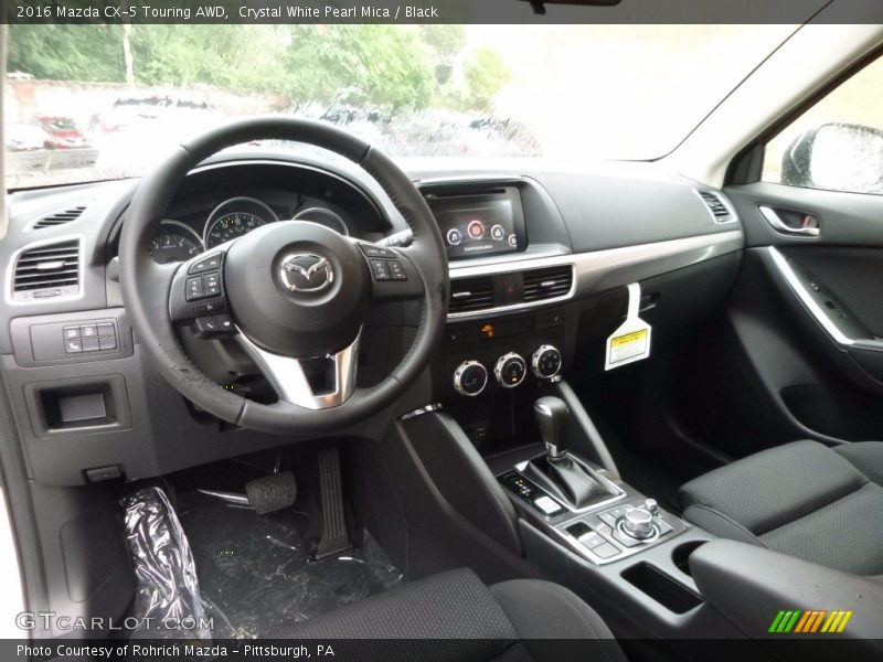 Crystal White Pearl Mica / Black 2016 Mazda CX-5 Touring AWD