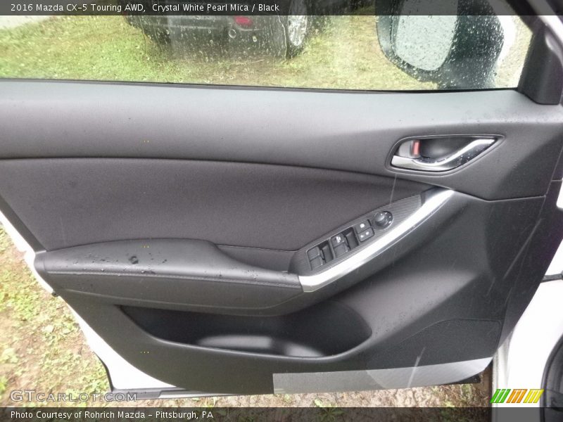Crystal White Pearl Mica / Black 2016 Mazda CX-5 Touring AWD