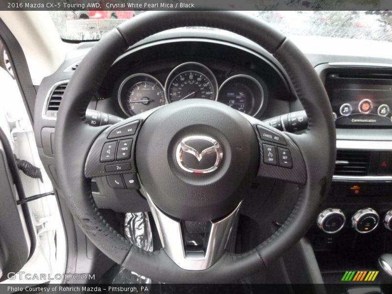 Crystal White Pearl Mica / Black 2016 Mazda CX-5 Touring AWD