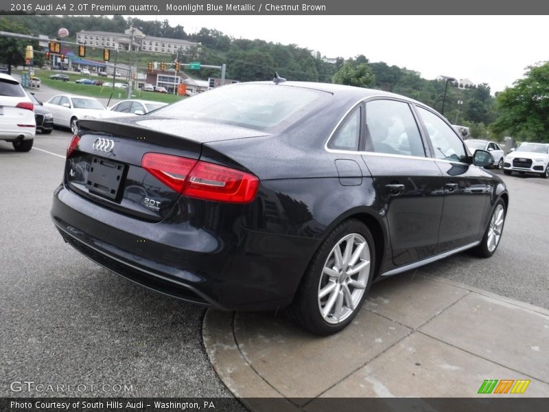 Moonlight Blue Metallic / Chestnut Brown 2016 Audi A4 2.0T Premium quattro