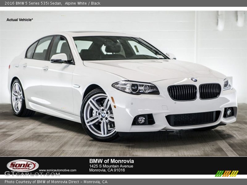 Alpine White / Black 2016 BMW 5 Series 535i Sedan