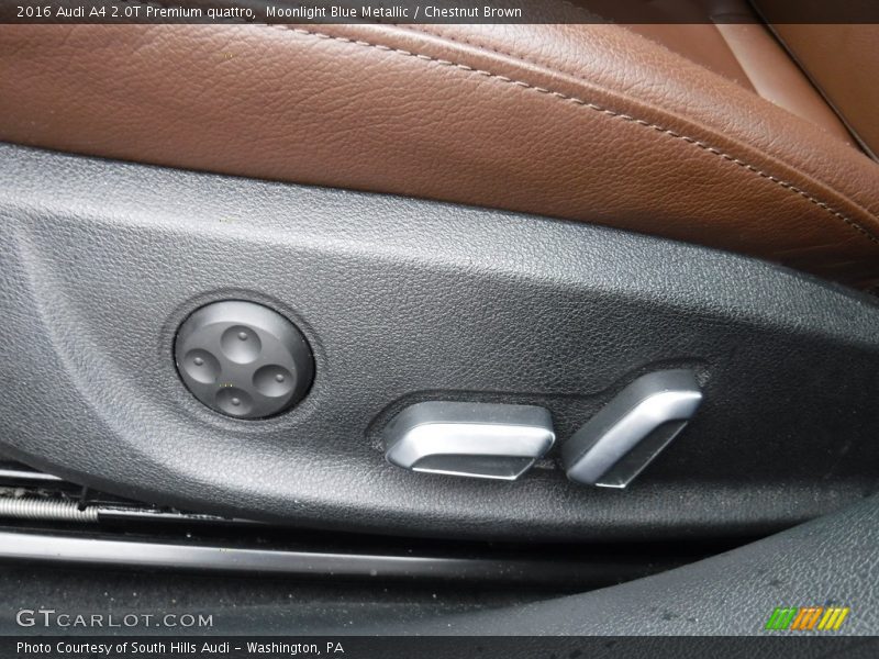 Moonlight Blue Metallic / Chestnut Brown 2016 Audi A4 2.0T Premium quattro