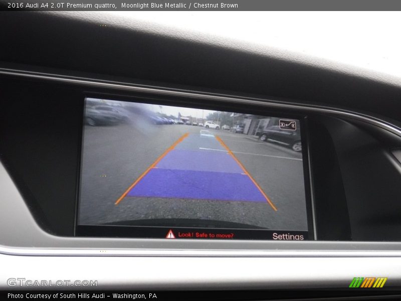 Moonlight Blue Metallic / Chestnut Brown 2016 Audi A4 2.0T Premium quattro