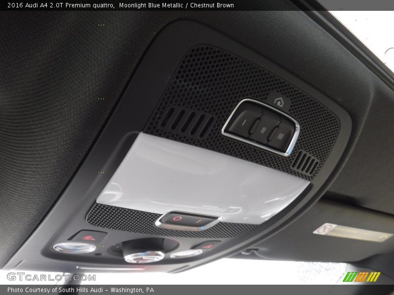 Moonlight Blue Metallic / Chestnut Brown 2016 Audi A4 2.0T Premium quattro