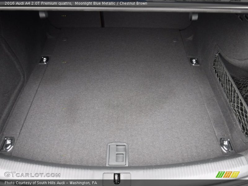 Moonlight Blue Metallic / Chestnut Brown 2016 Audi A4 2.0T Premium quattro