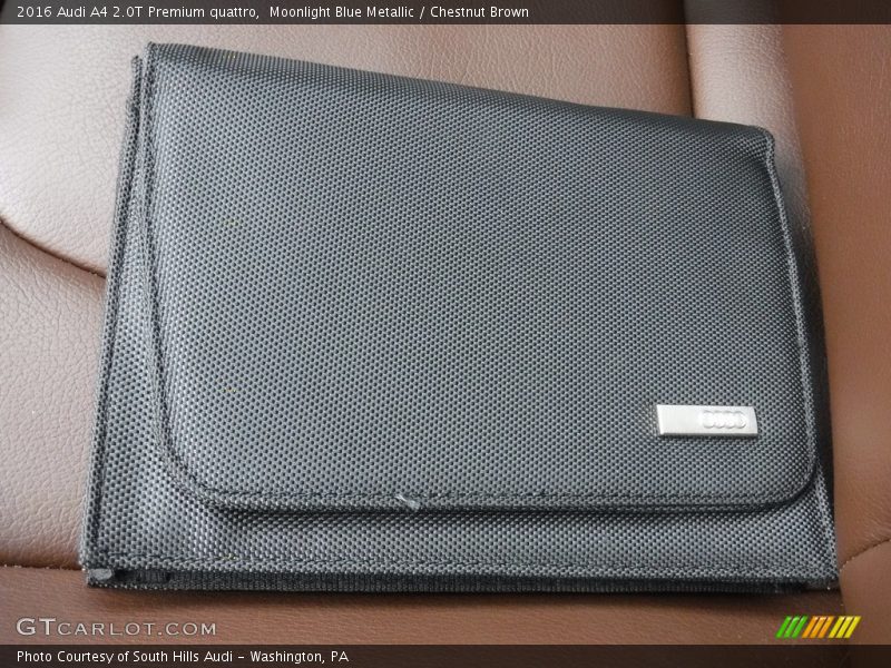Moonlight Blue Metallic / Chestnut Brown 2016 Audi A4 2.0T Premium quattro