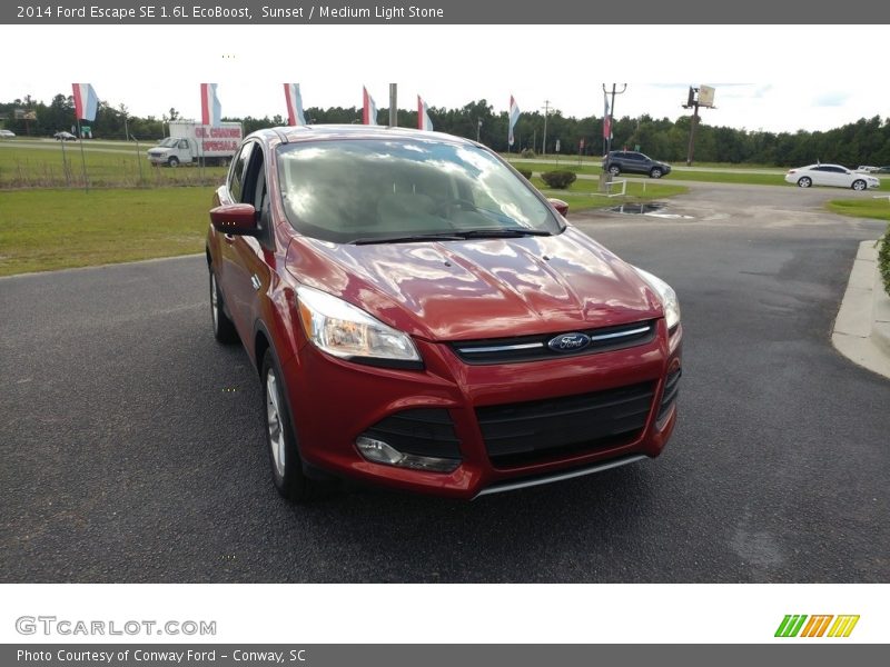 Sunset / Medium Light Stone 2014 Ford Escape SE 1.6L EcoBoost