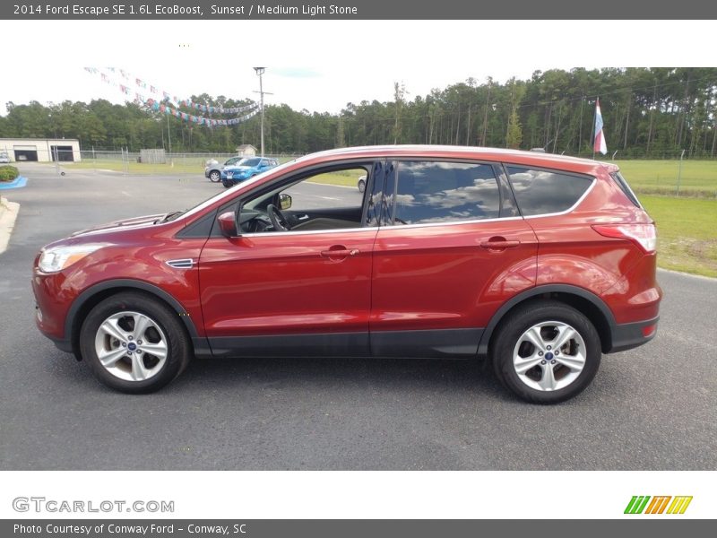 Sunset / Medium Light Stone 2014 Ford Escape SE 1.6L EcoBoost