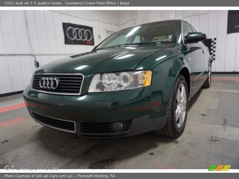 Goodwood Green Pearl Effect / Beige 2002 Audi A4 3.0 quattro Sedan