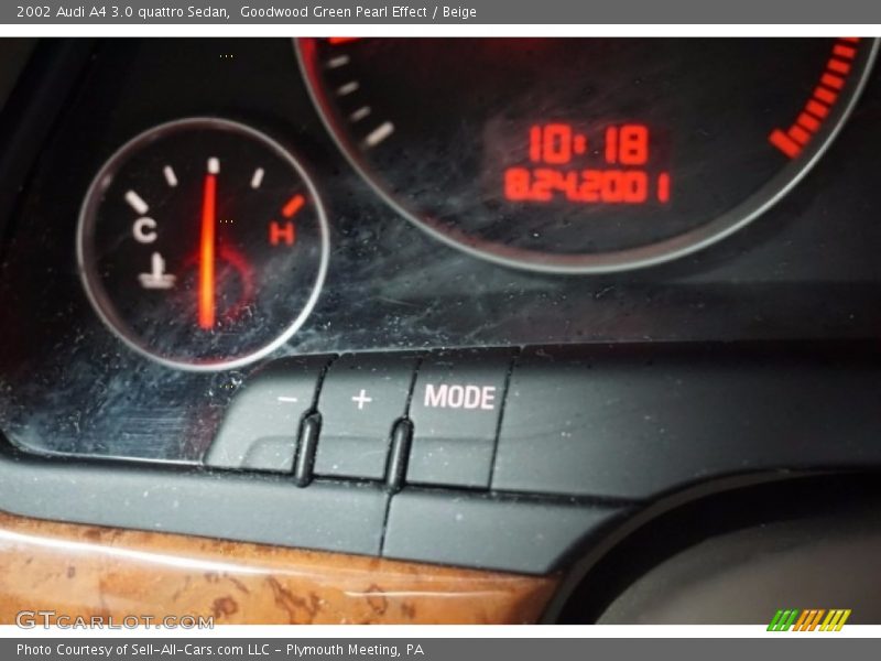 Goodwood Green Pearl Effect / Beige 2002 Audi A4 3.0 quattro Sedan
