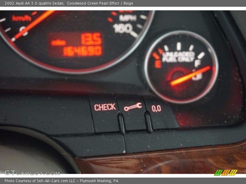 Goodwood Green Pearl Effect / Beige 2002 Audi A4 3.0 quattro Sedan