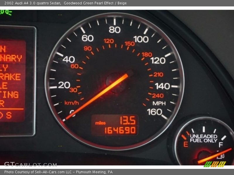 Goodwood Green Pearl Effect / Beige 2002 Audi A4 3.0 quattro Sedan