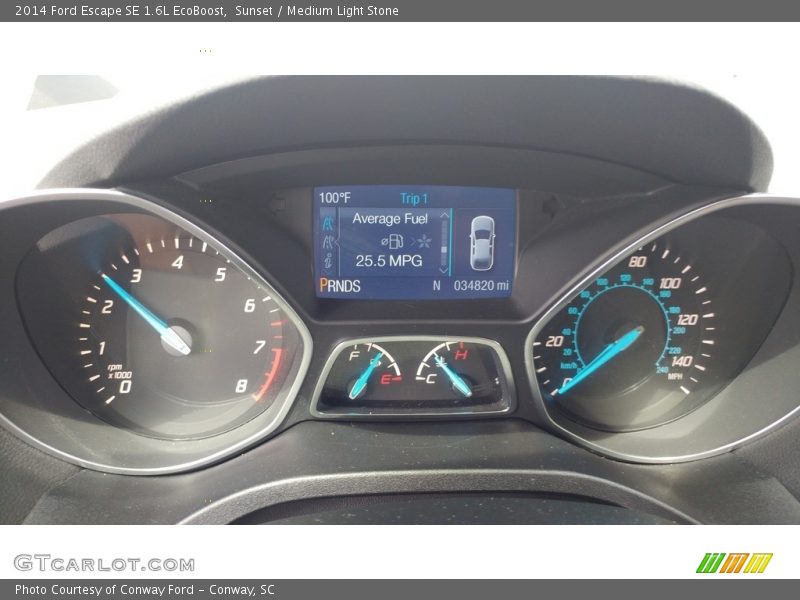 Sunset / Medium Light Stone 2014 Ford Escape SE 1.6L EcoBoost