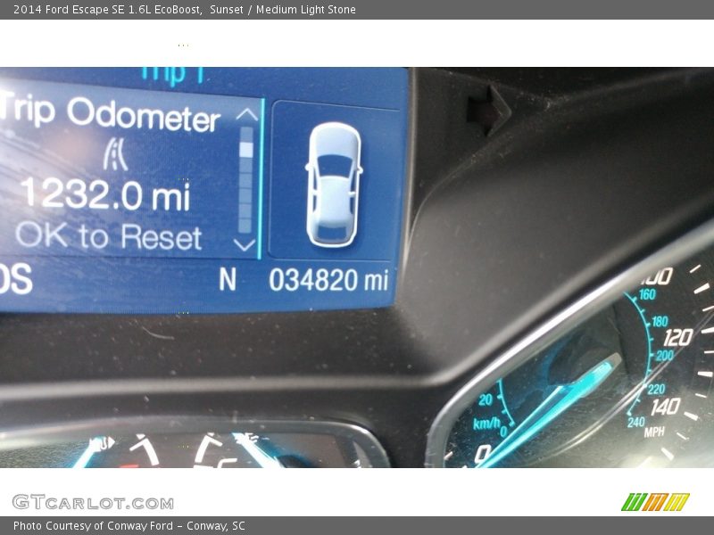 Sunset / Medium Light Stone 2014 Ford Escape SE 1.6L EcoBoost