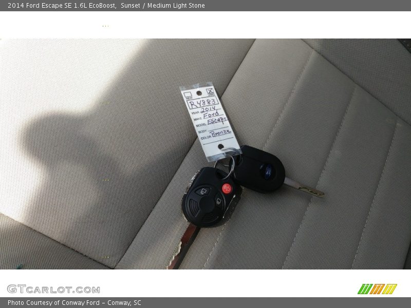 Sunset / Medium Light Stone 2014 Ford Escape SE 1.6L EcoBoost