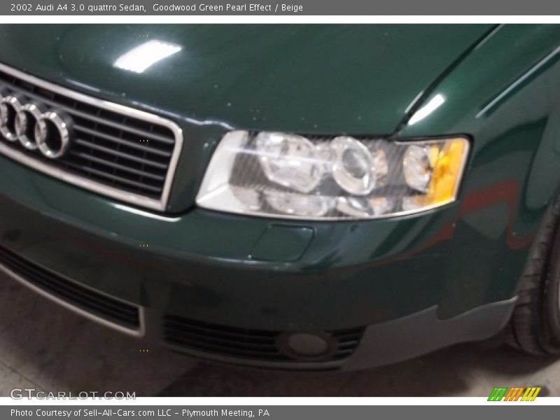 Goodwood Green Pearl Effect / Beige 2002 Audi A4 3.0 quattro Sedan