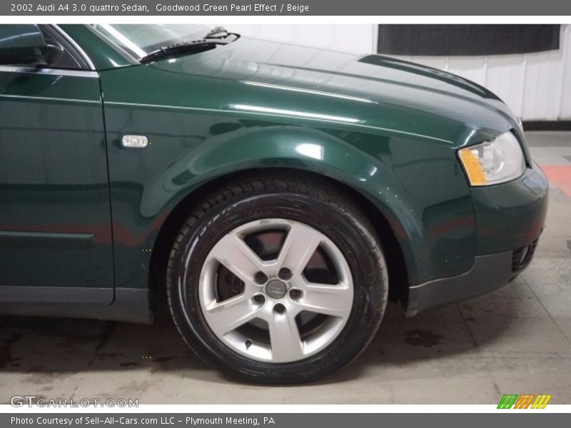 Goodwood Green Pearl Effect / Beige 2002 Audi A4 3.0 quattro Sedan