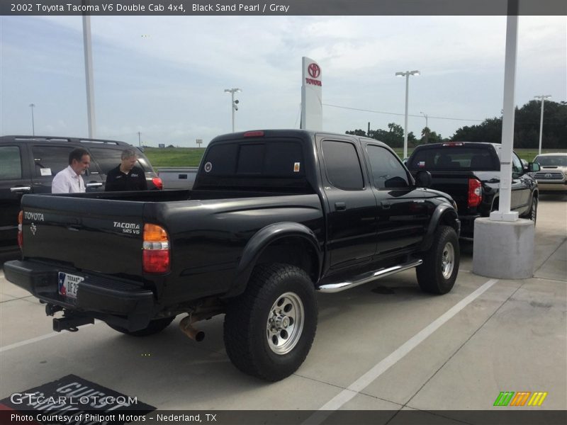 Black Sand Pearl / Gray 2002 Toyota Tacoma V6 Double Cab 4x4