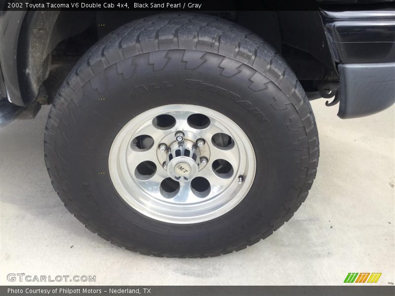 Black Sand Pearl / Gray 2002 Toyota Tacoma V6 Double Cab 4x4
