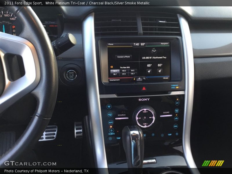White Platinum Tri-Coat / Charcoal Black/Silver Smoke Metallic 2011 Ford Edge Sport