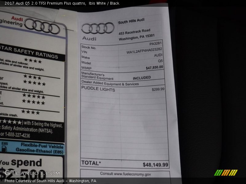 Ibis White / Black 2017 Audi Q5 2.0 TFSI Premium Plus quattro