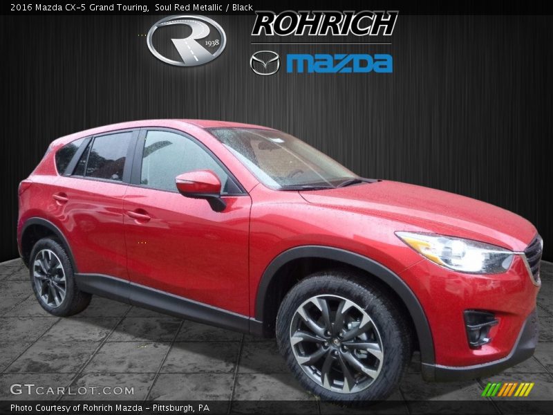 Soul Red Metallic / Black 2016 Mazda CX-5 Grand Touring