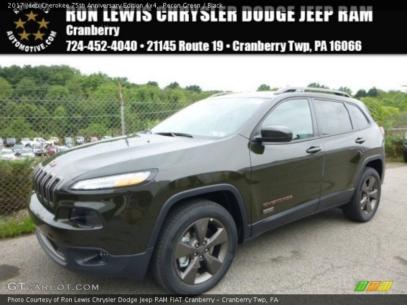 Recon Green / Black 2017 Jeep Cherokee 75th Anniversary Edition 4x4