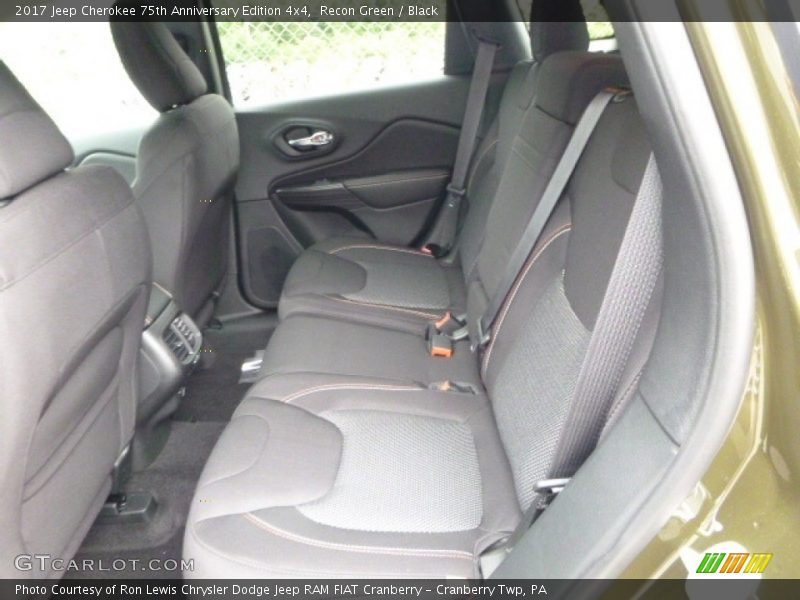 Rear Seat of 2017 Cherokee 75th Anniversary Edition 4x4