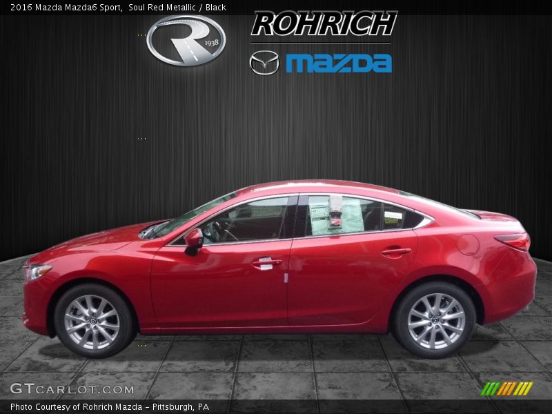 Soul Red Metallic / Black 2016 Mazda Mazda6 Sport