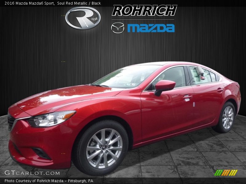 Soul Red Metallic / Black 2016 Mazda Mazda6 Sport