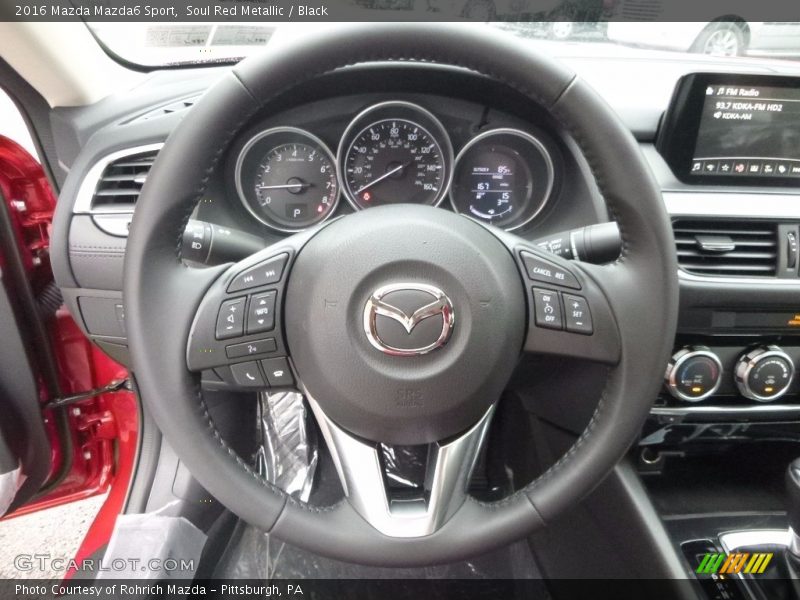 Soul Red Metallic / Black 2016 Mazda Mazda6 Sport