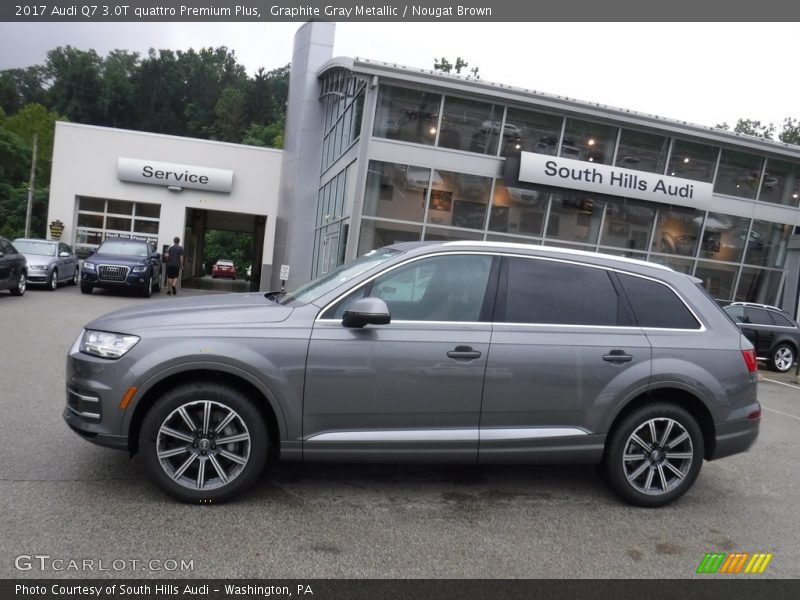 Graphite Gray Metallic / Nougat Brown 2017 Audi Q7 3.0T quattro Premium Plus