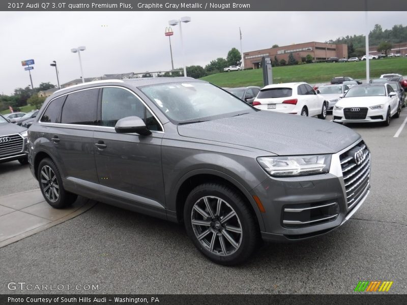 Graphite Gray Metallic / Nougat Brown 2017 Audi Q7 3.0T quattro Premium Plus