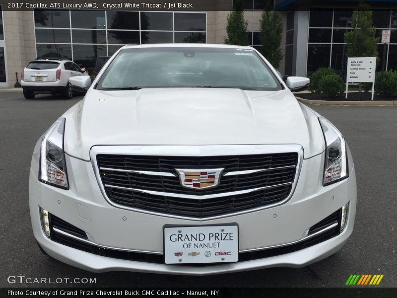 Crystal White Tricoat / Jet Black 2017 Cadillac ATS Luxury AWD